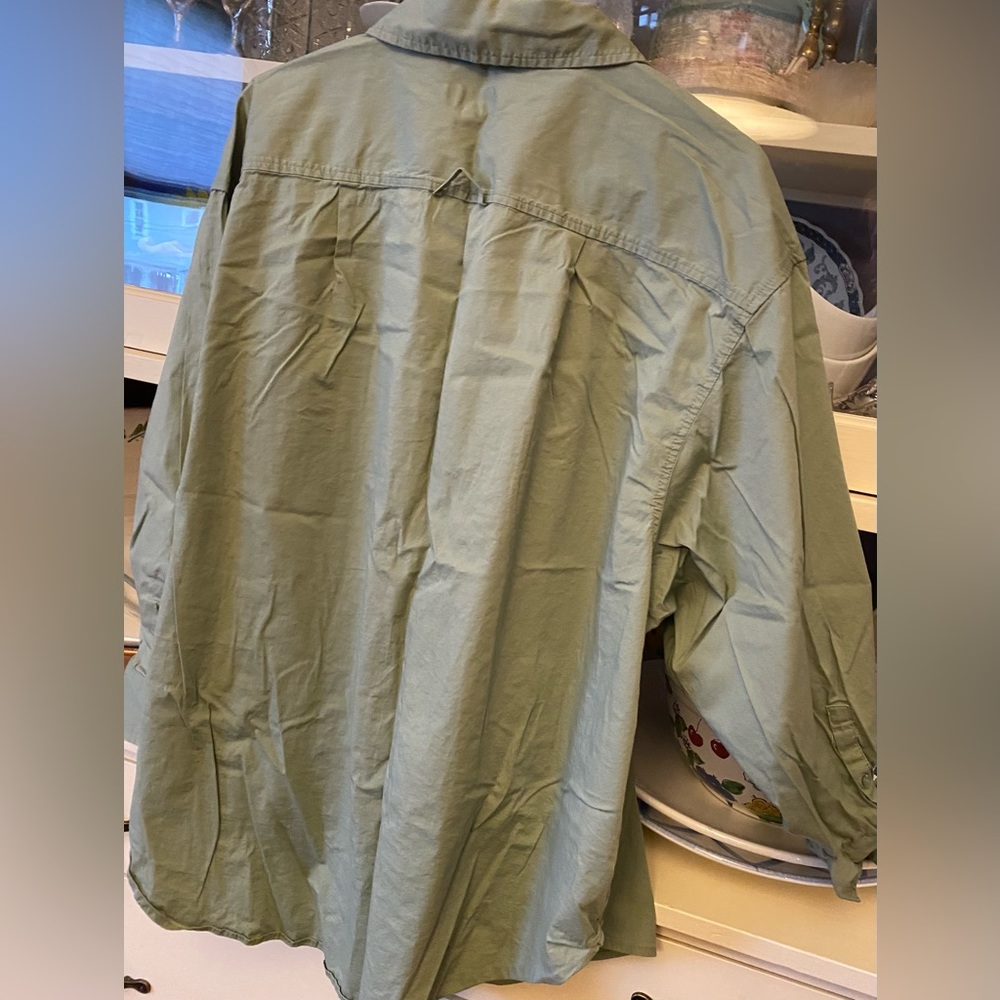 Olive button down - Picture 2 of 3